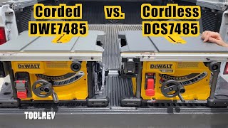 DeWalt DWE7485 vs DCS7485 Ultimate Table Saw Comparison amp Review 🔥🔥🔥 [upl. by Lirrad]