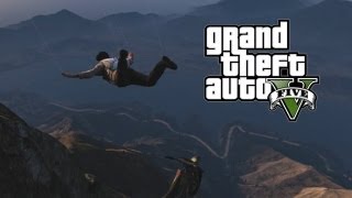 GTA 5  Skydiving off Mount Chiliad [upl. by Sadowski]