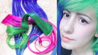 ➭ Como Pintar Extensiones De Colores  Como me pongo extensiones ❀  Miranda Ibañez [upl. by Rubi59]