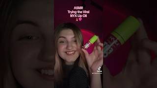 Trying NYX Lip Oil ASMR 💄💋 asmr tingles asmrshorts nyx lipoil shorts shortsvideo asmrvideo [upl. by Millisent]