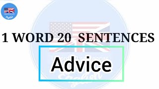 Advice meaning and 20 Sentences1 Word 20 Sentences [upl. by Pepita461]