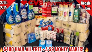 CVS Free amp Cheap Couponing Deals amp Haul  213  219  Money Maker Week  OVER 400 SAVED 🔥 [upl. by Nidia604]