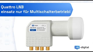 LNB Quattro hbdigital UHD 414 W für Multischalter weiß 1211 [upl. by Nesral347]