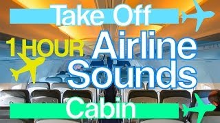 Airline Sounds  Plane Taxi and Take Off  Plane Cabin Sounds  HD [upl. by Edlun614]