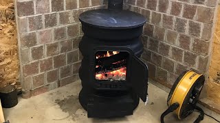 Building a wood burning stove from semi rims [upl. by Roti]