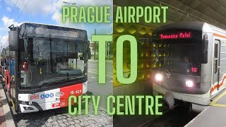 Prague Airport to City Centre by Public Transport [upl. by Caundra]