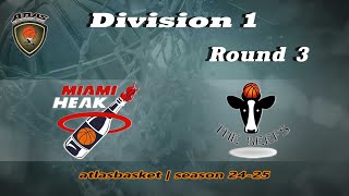 Atlasbasket  Div 1Round 3  MIAMI HEAK vs THE BEEFS [upl. by Ellierim]