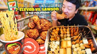 24 Hours Eating Only Filipino CONVENIENCE STORE FOOD 7Eleven vs Lawson in the Philippines [upl. by Davidoff39]