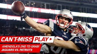 Amendolas Two INSANE Catches Give Pats GoAhead TD  CantMiss Play  AFC Championship HLs [upl. by Eedyaj]