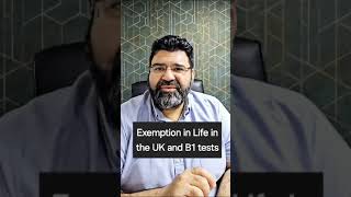 Exemptions in the Life in the UK B1 Tests shorts [upl. by Atnuahsal]