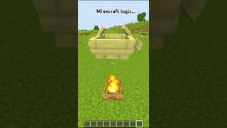 Minecraft Logic🤔 はいよろこんで minecraft shorts gmtpro [upl. by Estevan]