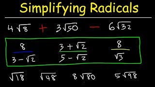 How To Simplify Radicals [upl. by Alletsirhc385]