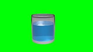 Water glass  Green Screen  Glass  Cinema 4D [upl. by Eimmis]