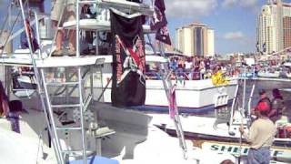 2011 Gasparilla pirate invasion boat flotilla parade Tampa Bay [upl. by Ris398]