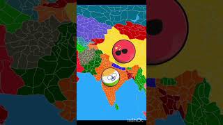 India wants peace 😱😱 indiacountryball coutry map countryballanimation geography countrys [upl. by Llenna]