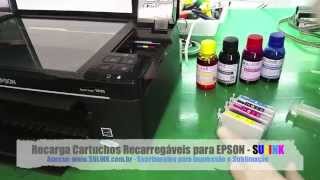 Manual dos Cartucho Recarregável para Epson  SULINK [upl. by Ardis112]