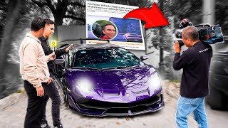 ME METO EN PROBLEMAS POR USAR MI LAMBORGHINI Y SALGO EN LAS NOTICIAS  ALFREDO VALENZUELA [upl. by Akirdna]