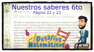 El uso de verbos modo y tiempo páginas 22 y 23 del libro de nuestros saberes de 6 grado primaria [upl. by Fisuoy]