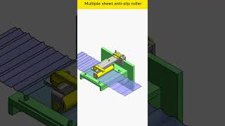 Multiple sheet anti slip roller mechanism mechanical mechanic engineering 3ddesign 3dcad [upl. by Currie]