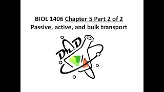 Chapter 5 part 2 of 2 Membrane Structure and Function [upl. by Ummersen253]