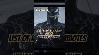 List of all the symbiotes seen in venom last dance shorts venom3 trending venomthelastdance [upl. by Yznel]