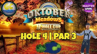 Master QRFR Hole 4  Par 3 HIO  Oktober Meadows 9hole cup Golf Clash Guide [upl. by Anahsohs]