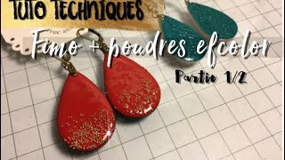 Fimo  Poudres Efcolor  Tuto Avec Micro Billes [upl. by Fanni]