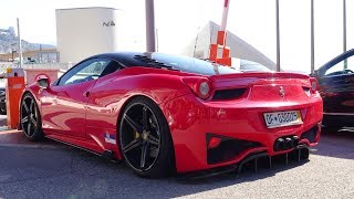 Prior Design Ferrari 458 Italia  Crazy Sounds Revs and Full Throttle Accelerations [upl. by Edrock597]