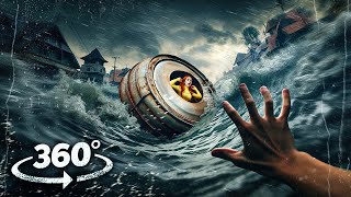 360° Flood Barrel Ride Roller Coaster with Girlfriend VR 360 Video 4K Ultra HD [upl. by Aeslehc45]