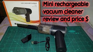 Rechargeable Vacuum Cleaner for Home  Mini Vacuum Cleaner Review  Portable Vacuum Cleaner for Sofa [upl. by Slosberg]