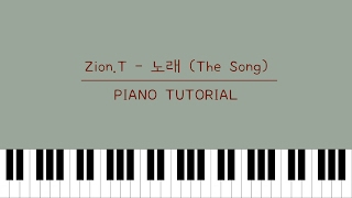 ZionT  노래 The Song Piano Tutorial [upl. by Anairb]