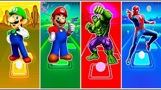 Luigi 🆚 Super Mario 🆚 Hulk 🆚 Spider Man 🆚 Who Will Win [upl. by Russell399]