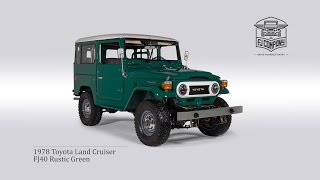 1978 Toyota Land Cruiser FJ40 Rustic Green Restoration Process FullHD [upl. by Ebanreb]