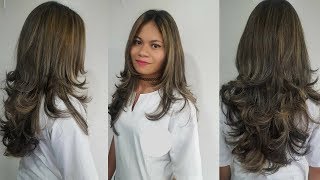 COMO HACER CORTE EN CAPAS PARA LUCIR EN CABELLO LARGO  LEONARDO RAMIREZ [upl. by Disini642]