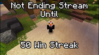 NOT ENDING UNTIL 50 BEDWARS WIN STREAK Pt3 [upl. by Seymour]