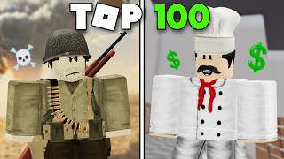 Top 100 Des Jeux Roblox Que Tu Dois Essayer [upl. by Yauqaj669]