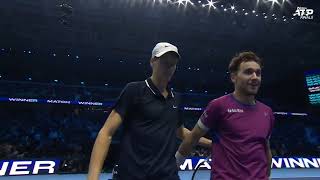 2024 Nitto ATP Finals Sinner vs Ruud Highlights [upl. by Bradney180]