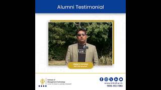 Learn more from our Alumni Prince Piyush to take the first step towards your future with IMT CDL [upl. by Towny]