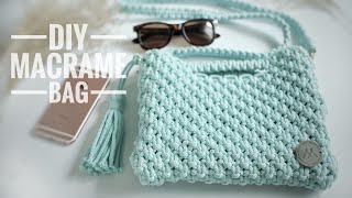 DIY Macrame Bag  Torebka ze sznurka [upl. by Akcirre]