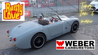 AustinHealey Frogeye Sprite  35L Rover V8 Engine troubleshooting Startup amp Drive [upl. by Wehttan]