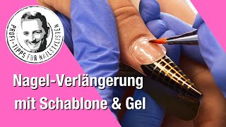 Nägel mit Schablone und Gel verlängern [upl. by Templa]