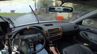 POV Manual Car Rainy Day Drive with Pedal Cam ASMR  HONDA Civic [upl. by Froma]