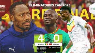 SÉNÉGAL 4  0 MALAWI PAPE THIAW ASSURÉ JACKSON DOUGEUL NA BUT WAM BOU NDIEUK SADIO MANÉ DEF LOU [upl. by Anirroc]