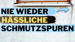 Fassade schmutzig Hauswand reinigen  Schmutz von Reibeputz und Silikatputz entfernen Anleitung [upl. by Ahsias196]