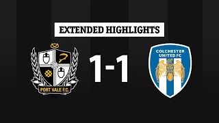 Extended Highlights  Port Vale 11 Colchester United [upl. by Widera]