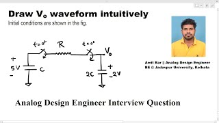 RC circuits with initial conditions and switches  plot output waveform vs time [upl. by Krever]