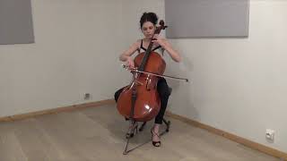 Bach Cello Menuet Maelle  Wedding Music in France [upl. by Odrarej]