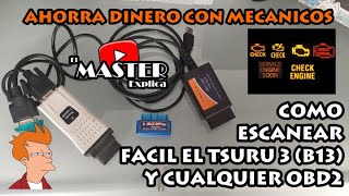 Escanear Tsuru y obd2 FACIL Diagnostico de fallas [upl. by Nahn]