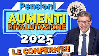 PENSIONI 👉 AUMENTI GENNAIO 📈 CONFERMA per MINIME e SOPRA 4 VOLTE ❗️RIVALUTAZIONE 2025 ✅ [upl. by Winslow]