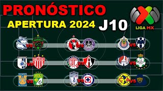 ⚽ El mejor PRONÓSTICO para la JORNADA 10 de la LIGA MX APERTURA 2024  Análisis  Predicción [upl. by Annohs]